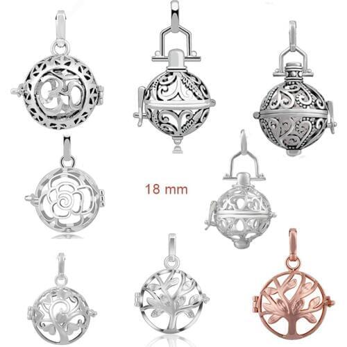 Harmony Bola Baby Caller Locket Cage Pendant For 18MM Bell Pregnancy Chime Fashion Jewelry Unisex Wholesale 5pcs/lots