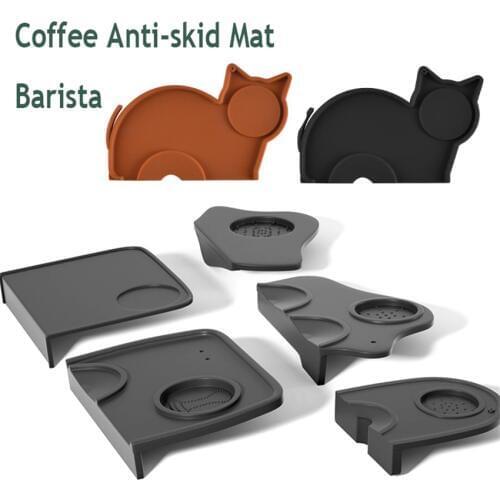 Barista Coffee Anti-skid Mat Espresso Latte Art Pen Tamper Tamping Holder Pad Coffeeware Tampers Coffee Grind Soft Silicone Mat