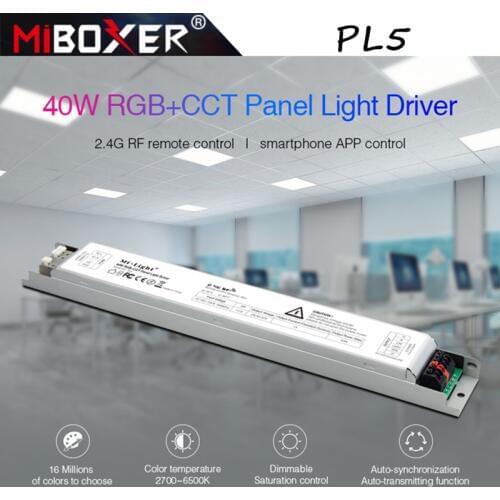 Miboxer PL5 40W RGB CCT Panel Light Driver 2.4GHz RF Smart Panel Remote Controller/APP Control 5-Channel Smartphone Wireless