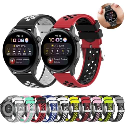 Sport Silicone 22mm Watch Band Strap For Huawei Watch 3 46mm Smartwatch Replacement Wristband For Huawei Watch 3 Pro 48mm