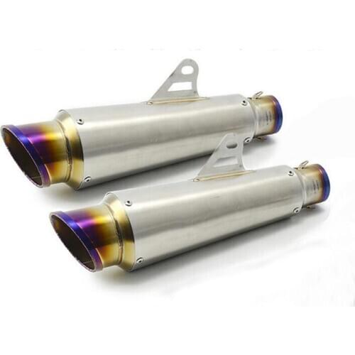 51mm universal motorcycle modified sports car oblique exhaust pipe For CBR300 Z750 R15 R6 F21N exhaust pipe