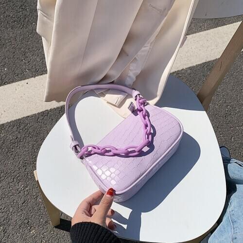 Female bag 2021 new underarm bag lady handbag trendy acrylic chain hand bag shoulder bag