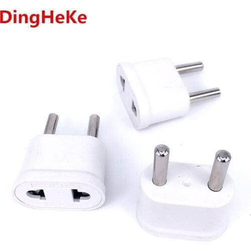 1pc US To EU Plug Power White Travel Adapter Converter Wall Charger