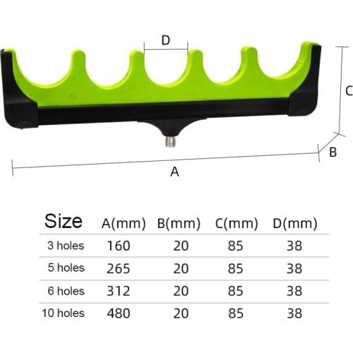 1pc high quality 3-10holes Carp Fishing Rod Holder Stand 30.5-50.5cm Hard EVA Foam Top Feeder Rod Pod Freshwater Pole Tackle