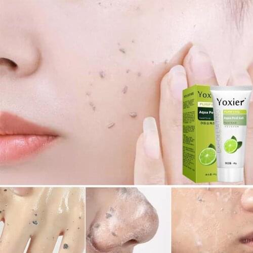 1pc New Exfoliating Peeling Gel Deep Cleaning Scrub Acne Blackhead Products Face Care Removal Cream Skin Nourishing Whiteni W5X3