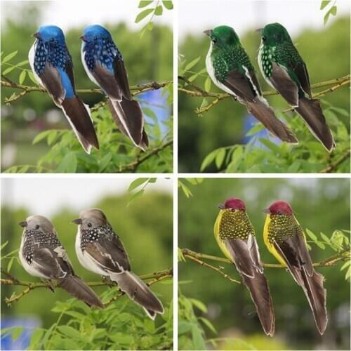 1PC Fake Craft Birds Artificial Foam Feathers Mini Bird Decoration Mariage Table Birthday Party Decoration