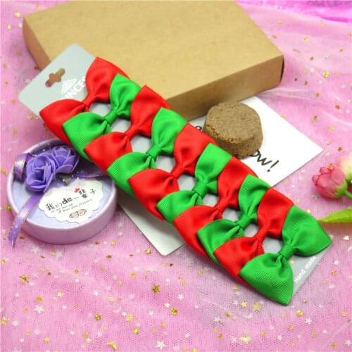 10PCS/Lot Lovely Christmas Bows Hairpins Grosgrain Ribbon Bows Clips 2020 Korean Creativity Hair Accessories For Baby Girls NEW