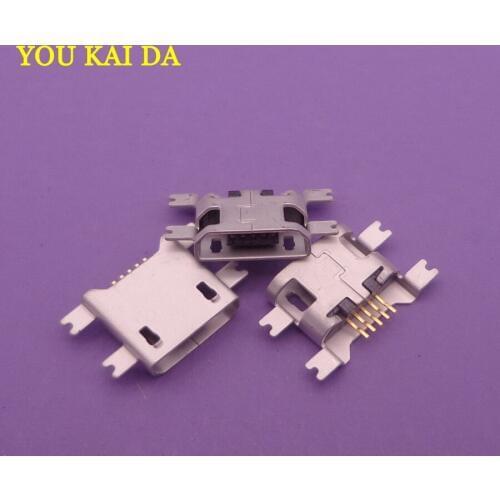 20pcs/lot 1.27 4SMD Micro mini USB 5P Female Jacks Socket connector charging port plug SMD for Samsung Anroid Phone replacement