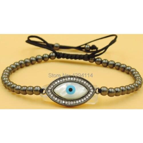 21x13x3mm Micro Pave Clear CZ Crystal Marquise Shell Connector With 4mm Round Loose Beads Braiding Macrame Bracelet