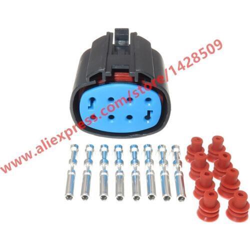 5 Sets 8 Pin Automotive Waterproof Wiring Cable Connector Female Plug With Terminals And Seals 4-1437710-6
