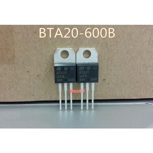 Brand new imported BTA20-600B 20A 600V TO-220 bidirectional thyristor tube, original and available