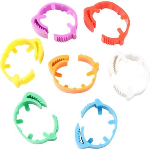 500 Pcs/Set Inner Diameter 2~2.4cm Adjustable Chicken Foot Ring For Farm Chicken Duck Quail Retractable Foot Rings 7 Color