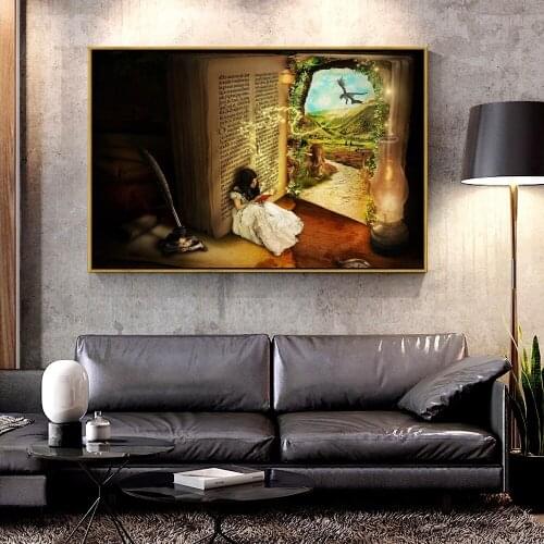 Artcozy Oil Canvas Painting the_book_of_secrets_by_shaynart For Home Decoration Wall Art