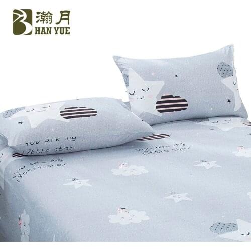 Printed pillow case simple single double pair with quilt bedding manufacturer direct sales