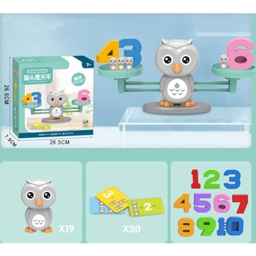 Children Montessori Math Toy for Kids Boy Girl over 3 Years Balance Scale Counting Animal Number Match Game Learning Toys Gift