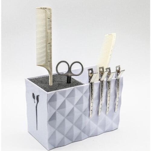 Double Row Scissors Storage Box Plastic Practical Clipper Case for Pro Salon Barber Home Hairdressing Tools Acrylic Combs
