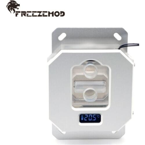 FREEZEMOD LCD CPU Water Cooler Block Temperature Display VA Screen For AMD AM2 AM3 AM4 Diamond Pattern MOD Water Cooler