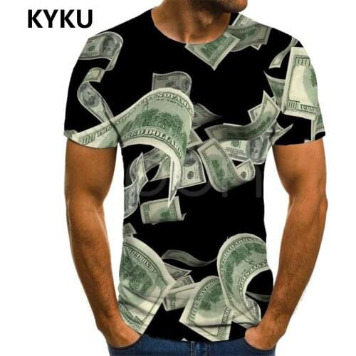 3d Tshirt Money T-shirt Men Dollar Tshirt Printed Funny T-shirts 3d Novel Anime Clothes Short Sleeve Punk Rock Cool Style Tops