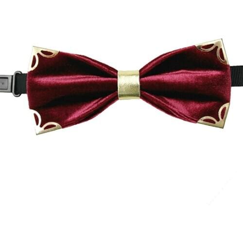 Handmade Bow Tie Uphigh-grade Mens Groom Groomsmen Wedding Banquet Suit Accessories Gifts Trendy Black Velvet Bowtie