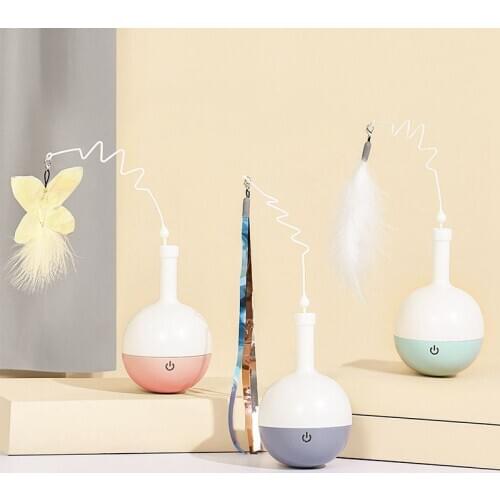 Cat Toy Electric Cat Self-healing Tumbler Automatic Funny Cat Ball Kitten Interactive Balance Car Chasing Feather Toy