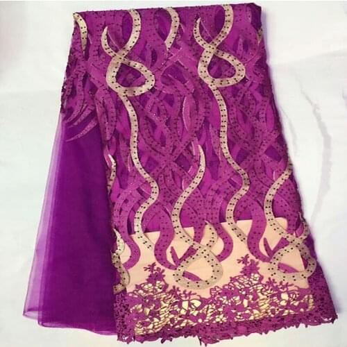 JNP French Net Lace With Stone Beautiful African Lace Fabric Sequin Fabric High Quality For Party Dress