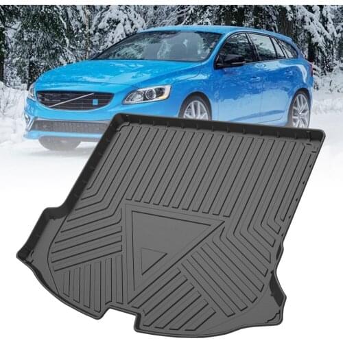 TPE Trunk Mat For Volvo XC90 2016-2019 2020 2021/V90 2018-2020/V60 2015-2018 Custom Waterproof Cargo Liner Carpets Accessories