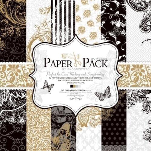 27sheets/pack,12 inch luxurious Black and white cardstock making DIY Scrapbooking background Paper pack Set,origami,paper craft