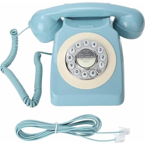 Retro Vintage Telephone Landline Phone Desktop Corded Fixed Telephone Old Fashioned Phone for Home Office Hotel Use