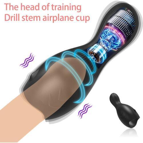 Vibrator Penis Delay Trainer Male Masturbator Vibrator Automatic Oral Climax Sex Glans Stimulate Massager Sex Toys for Men