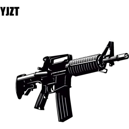 YJZT 16.8*11.8CM Oem Soldier Gun Cool Design Covering The Body Warrior Car Sticker Decal Black/Silver Vinyl C20-1816