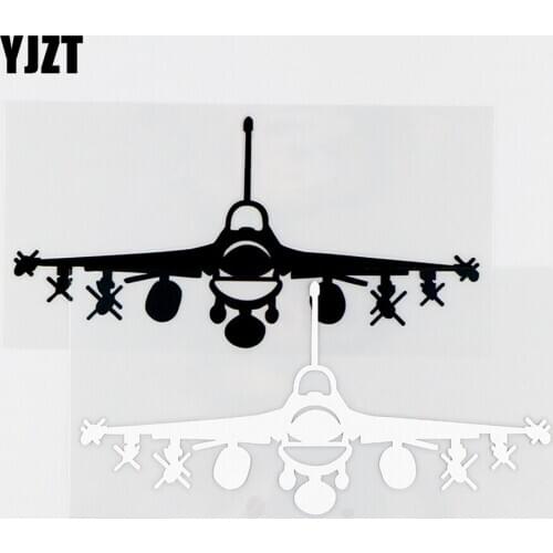 YJZT 15.2X7.5CM Funny Vinyl Decal Airplane Aviation Pilot Car Stickers Black / Silver 10A-0222