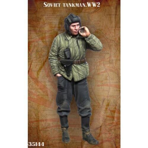 1/35 scale WW2 Soviet tank soldiers smoke WWII miniatures Resin Model Kit figure Free Shipping