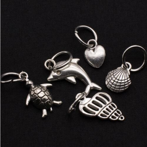 10pcs/pack 2019 new turtle dolphin heart-shaped shell handmade diy pendant used to make charm jewelry to send girlfriend gifts