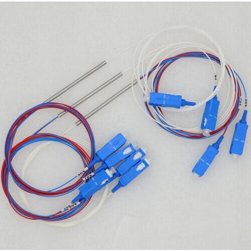 20pcs New Mini Fiber Optic Splitter 0.9mm Single Mode SC/UPC 1x2 5:95 40:60 Optic Fiber Splitter Free Shipping Special Wholesal