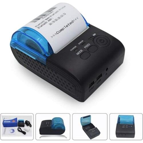 58mm thermal printer Bluetooth Android Thermal Printer POS Receipt Printer Bill Machine For Supermarket Portable Printer GZM5802