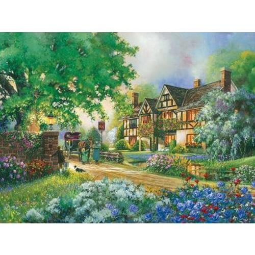 Full square / round drill villa landscape tree 5d diy diamond painting icon diamond embroidery 3D mosaic artwork