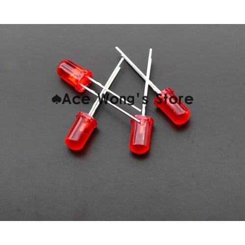 Free shipping 1000pcs 5MM Red LED light emitting diode F5mm Round
