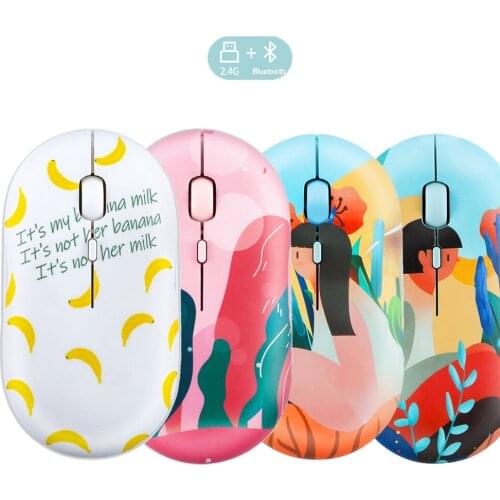 Wireless Mouse Bluetooth Computer Mouse Silent Rechargeable Ergonomic Mause Ultra Slim Cute Pink USB Optical Mice For PC Laptop