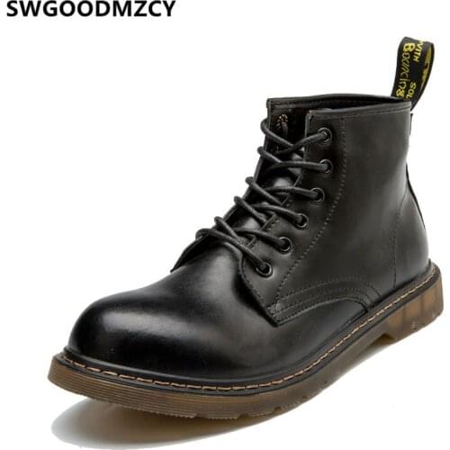 Ankle Boots Men Genuine Leather Boots Men Shoes Luxury Brand Coiffeur Military Boots Designer Shoes Big Size 47 Erkek Ayakkabi