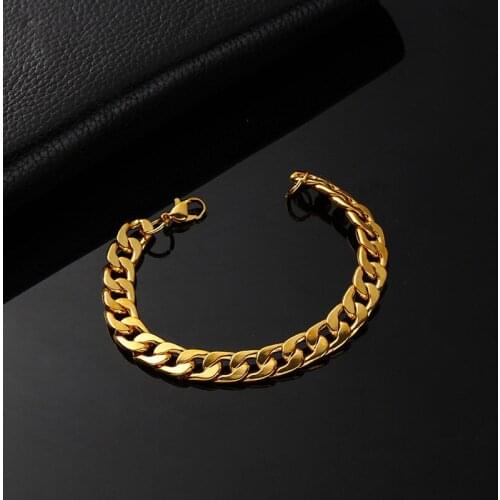 CHENFAN Europe and the United States hot sale explosions jewelry fashion boutique gold mens bracelet hip hop rock bracelet