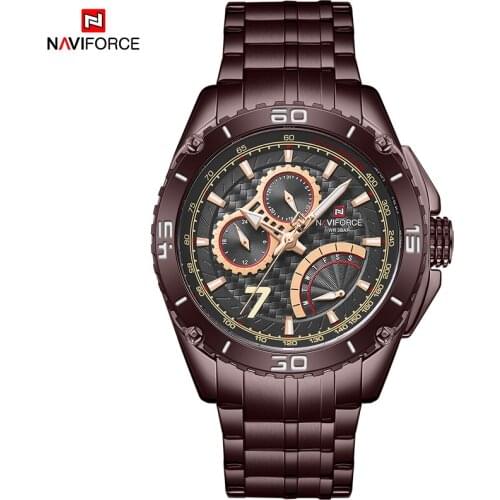 NAVIFORCE Mens Watches Casual Fashion With 24 Hours Week Display Luminous Shock Resistant Alarm Sports Male Clock Wrist Watches