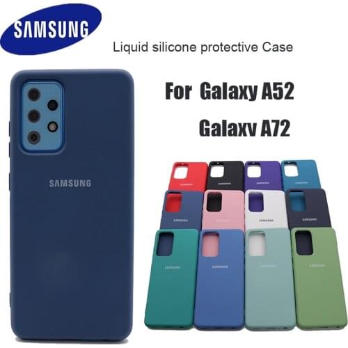 For Samsung Galaxy A52 A72 Case High Quality Soft Silicone Cover Samsung Galaxy a72 a52 Protector Shell With Logo&Buttons