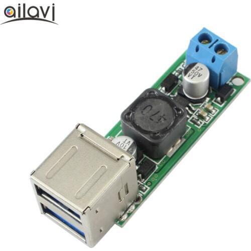 DC 6-35V 12/24V To DC 5V 3A 2USB BUCK Voltage Power Supply Module Dual USB Charger For IPhone Android Phone