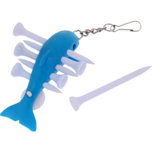Golf Tee Holder with Tees Ball Marker Portable Key Chain Golf Gift