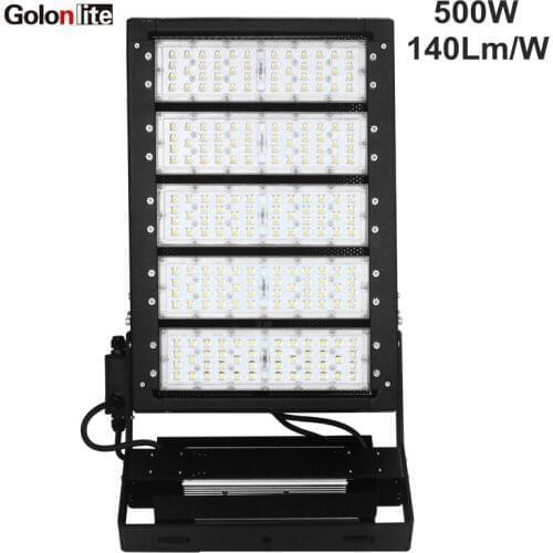 Golonlite 500W LED flood light for sport court lighting indoor outdoor IP66 Meanwell SMD5050 140lm/W 25D 40D 5 years warranty