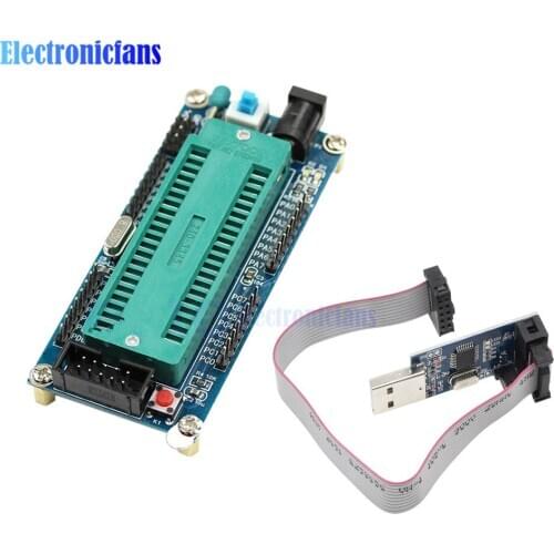 AVR ATMEGA16 Minimum System Board ATmega32 Development Board + USB ISP USBasp Programmer ISP ATTiny 51 Board Module DIY Kits