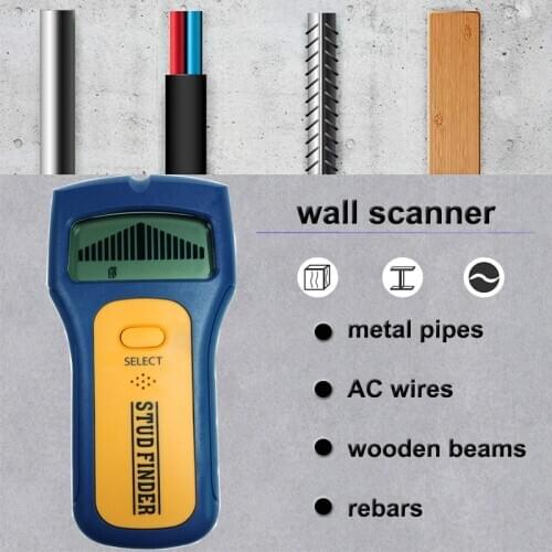 3 In 1 Wall Detector Find Metal Wood Studs AC Voltage Live Wire Detect Wall Scanner Electric Box Finder Metal Detector