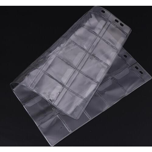 New 30 Pockets Classic Plastic Coin Holder Sheet Storage Collection Money Album Case
