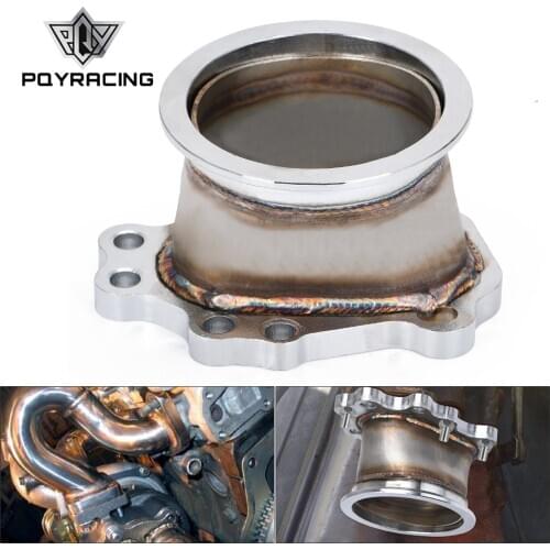 PQY - T25 T28 GT25 GT28 8 BOLT to 3" v band Exhaust Manifold Converter Adaptor Flange PQY4826