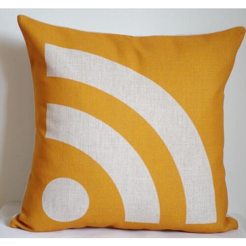 RSS pillow cover, Creative social media logo RSS feed throw pillow case pillowcase wholesale